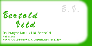 bertold vild business card